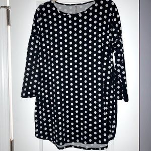 Honey & Lace Polka Dot Brushed Top